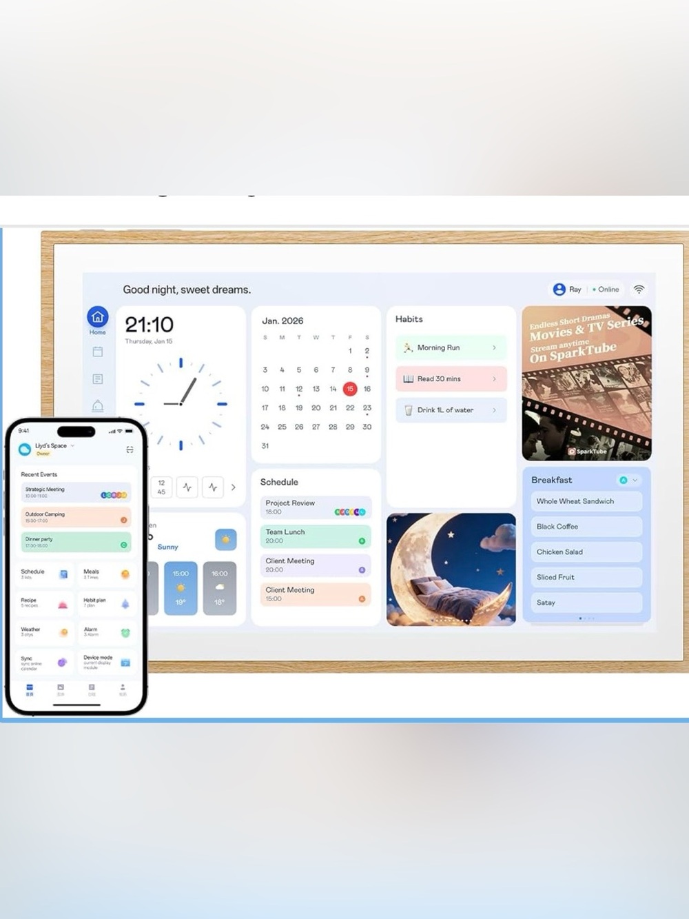 digital calendar 10.1” electronic calendar for family schedule